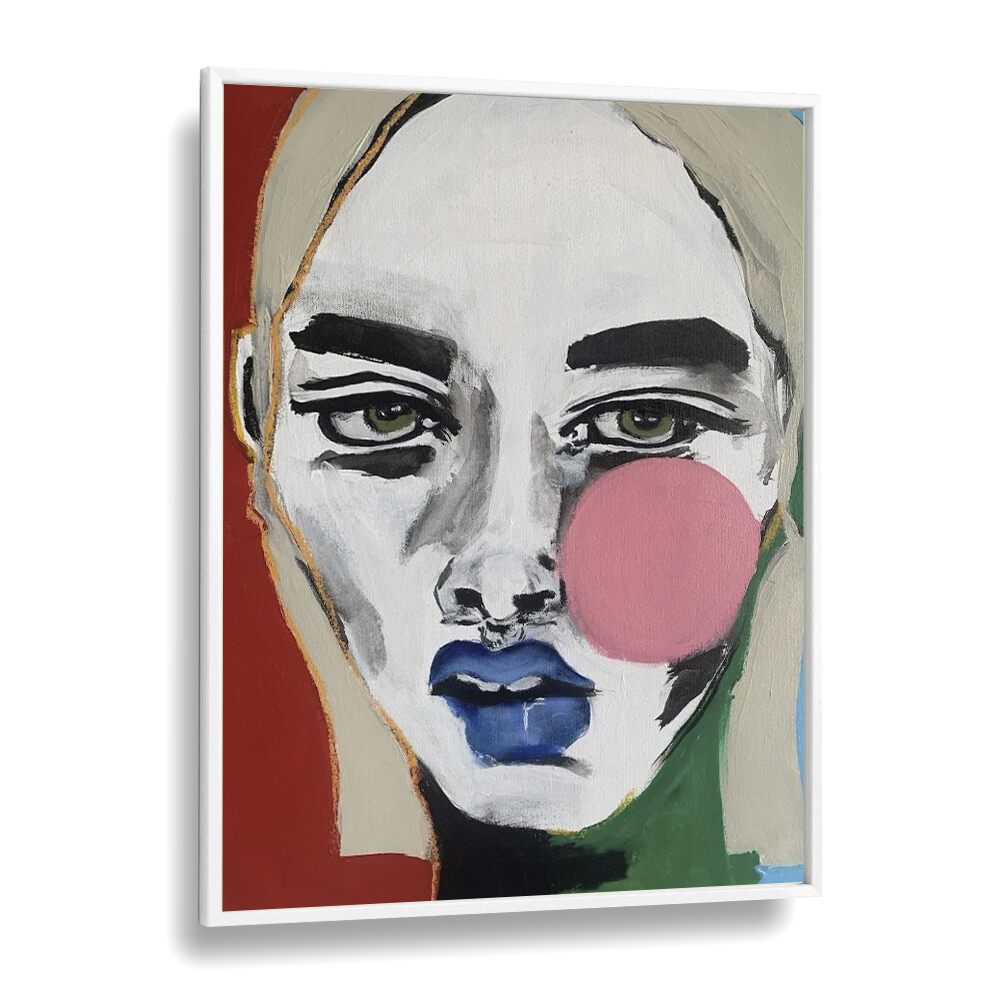 Ana Sneeringer Mayra Seems By Ana Sneeringer Women Illustration Paintings in White Plain Frame