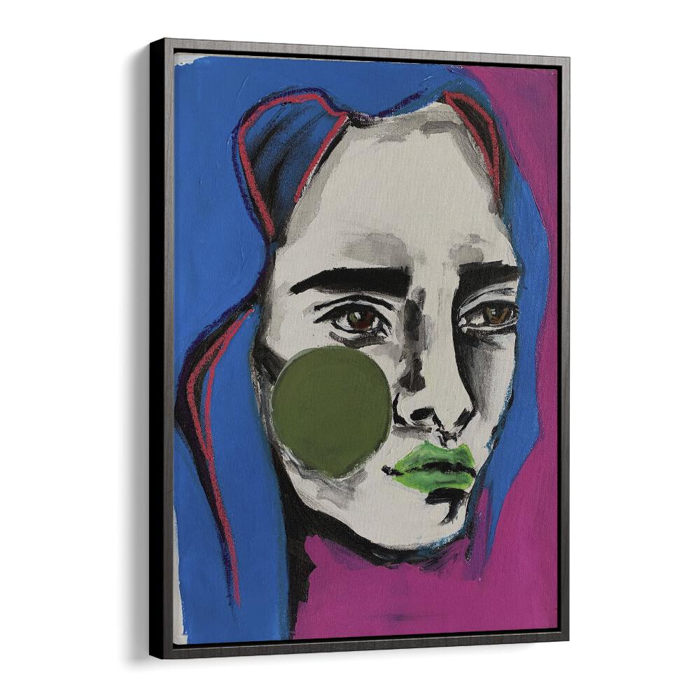 Ana Sneeringer Nives Loom By Ana Sneeringer Women Illustration Paintings in Black Floater Frame