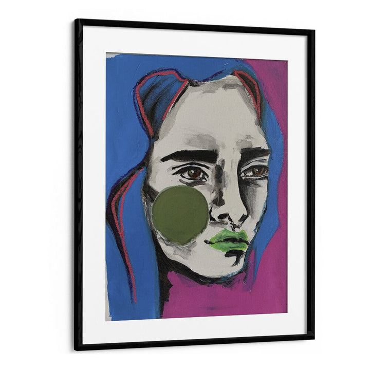 Ana Sneeringer Nives Loom By Ana Sneeringer Women Illustration Paintings in Black Frame With Mount