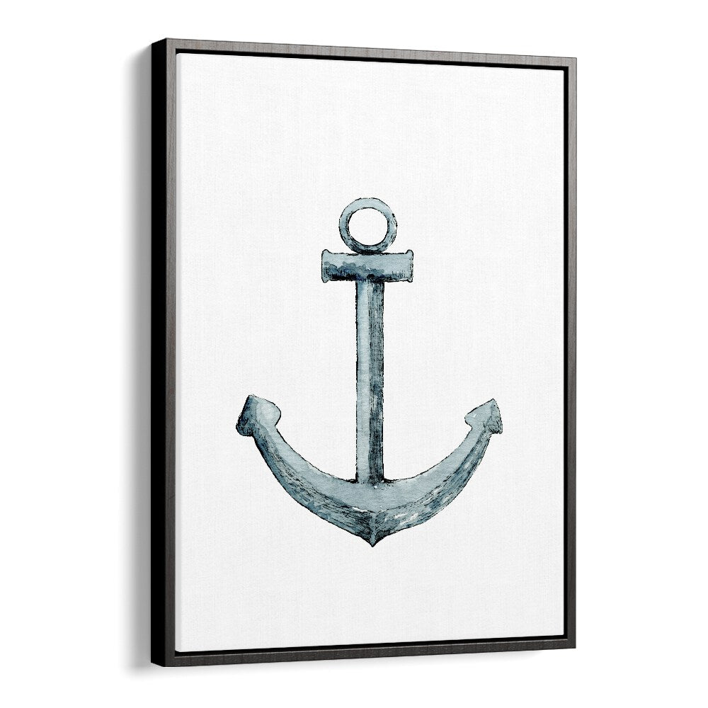 Anchor-Nautical  Kids Paintings in Black Floater Frame