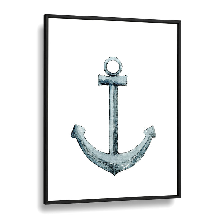 Anchor-Nautical  Kids Paintings in Black Plain Frame