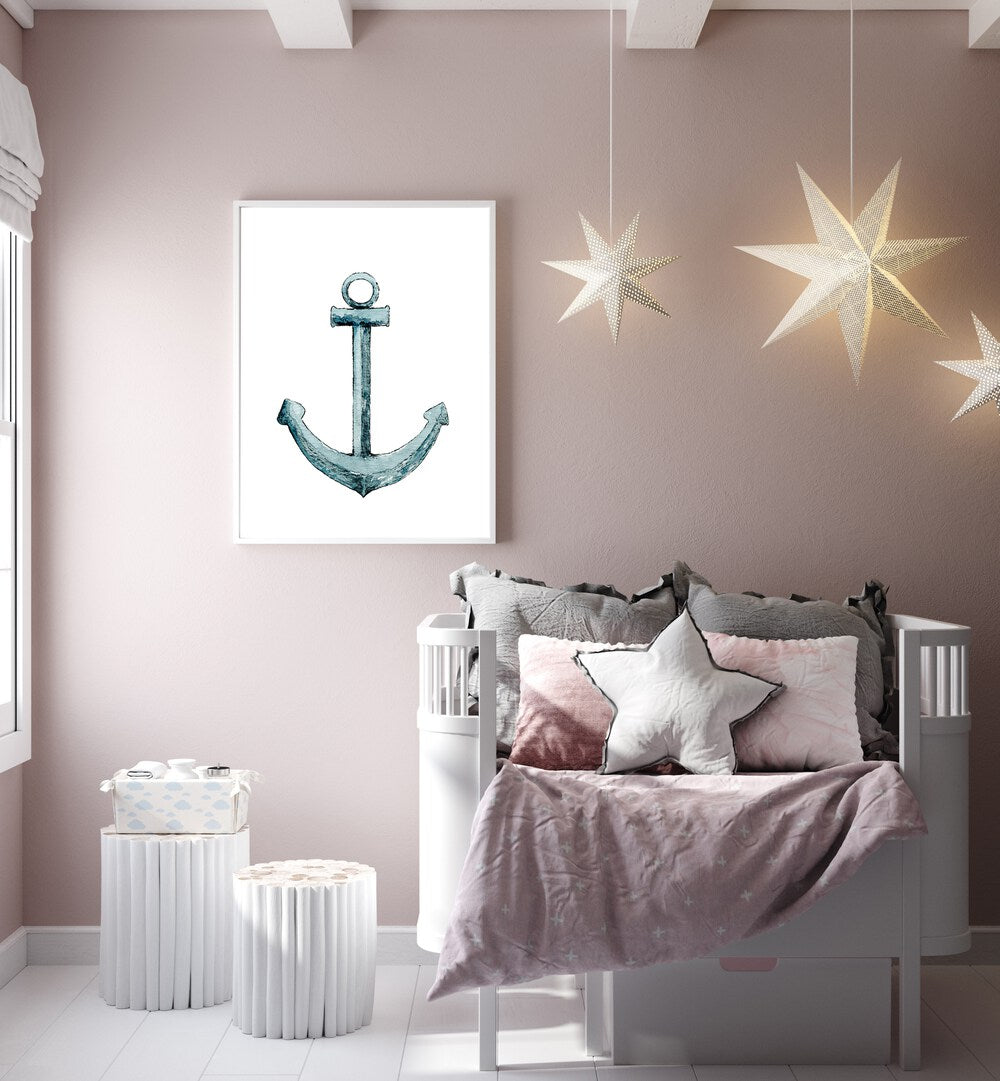 Anchor-Nautical  Kids Paintings placed on a wal