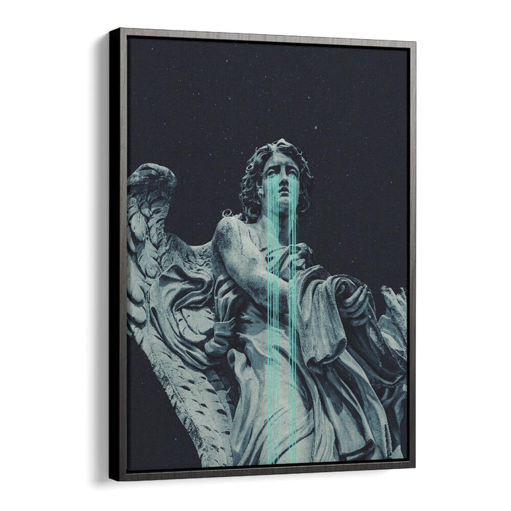 Angel Came By Frank Moth Surreal Art Prints Surrealism in Black Floater Frame