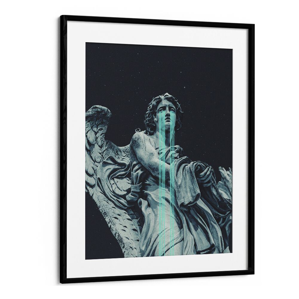 Angel Came By Frank Moth Surreal Art Prints Surrealism in Black Frame With Mount