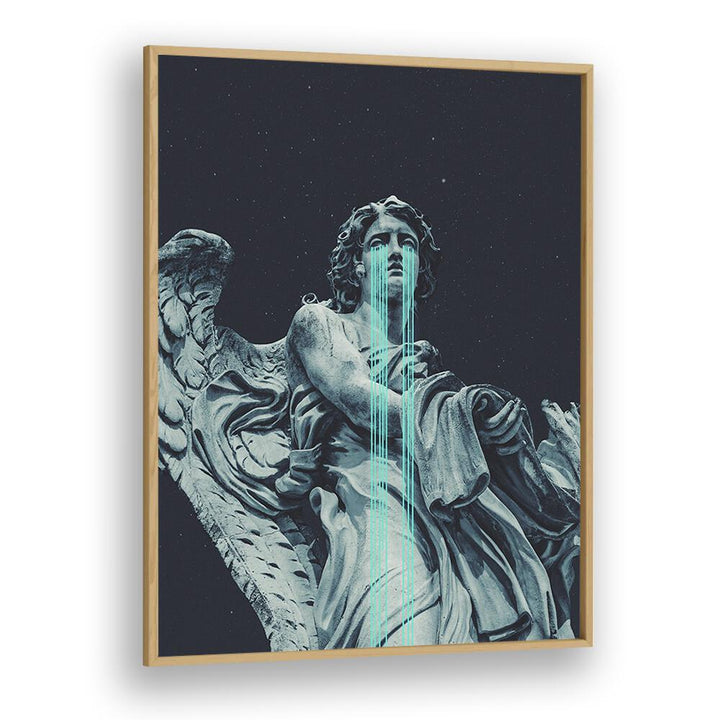 Angel Came By Frank Moth Surreal Art Prints Surrealism in Oak Wood Plain Frame