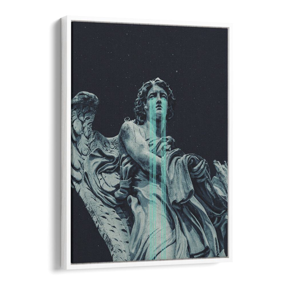 Angel Came By Frank Moth Surreal Art Prints Surrealism in White Floater Frame