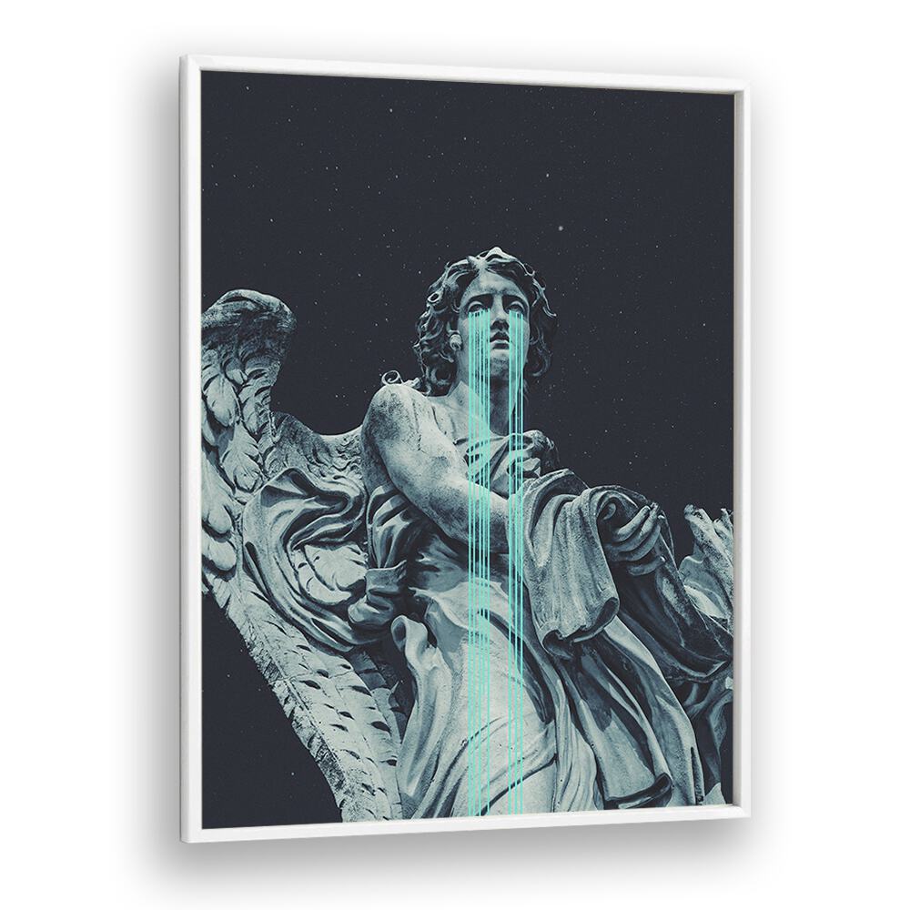 Angel Came By Frank Moth Surreal Art Prints Surrealism in White Plain Frame