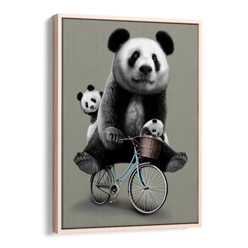 Angin Petang Kids Room Paintings Kids Room Wall Art in Oak Wood Floater Frame