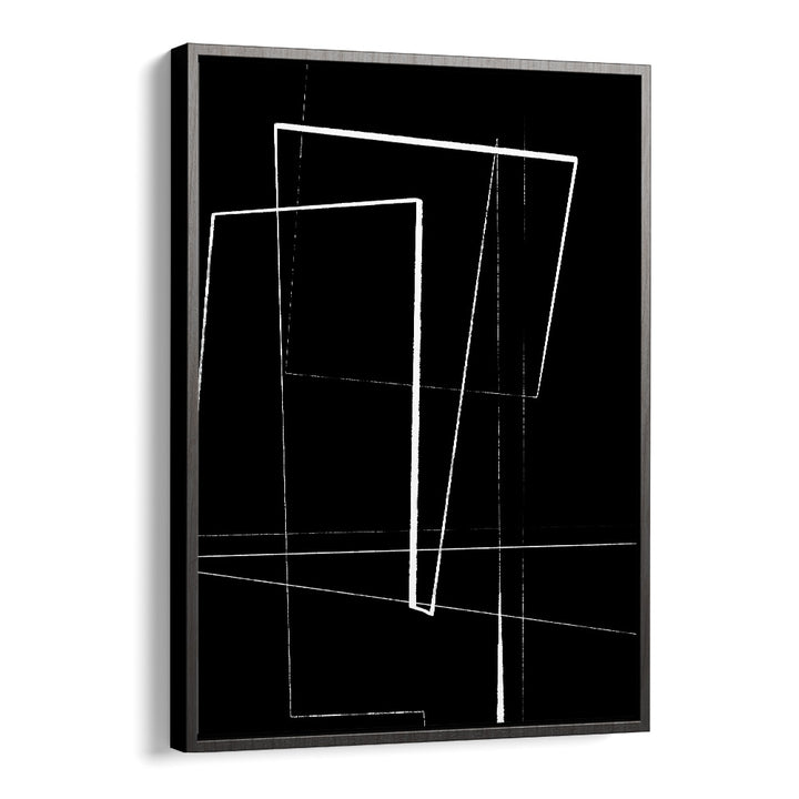 Angular Lines No III by Treechild Abstract Art Prints in Black Floater Frame