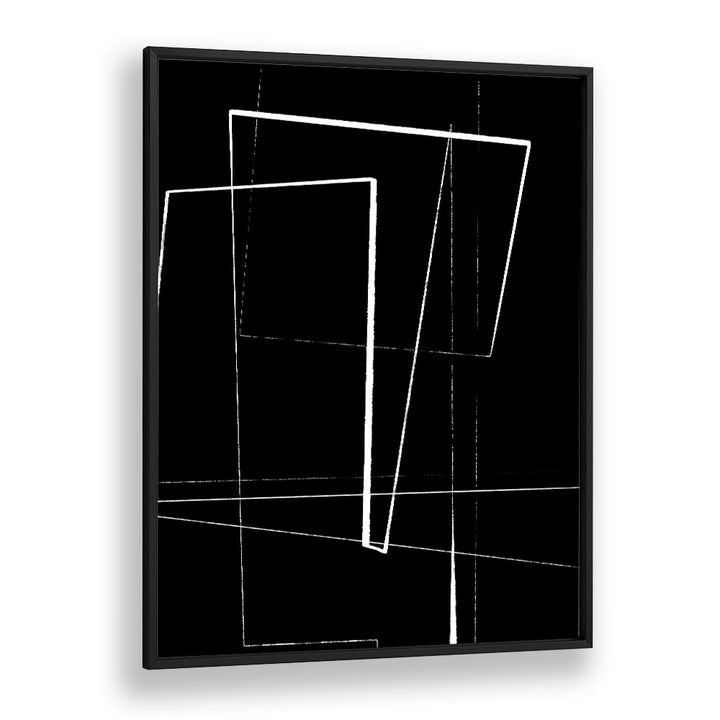 Angular Lines No III by Treechild Abstract Art Prints in Black Plain Frame