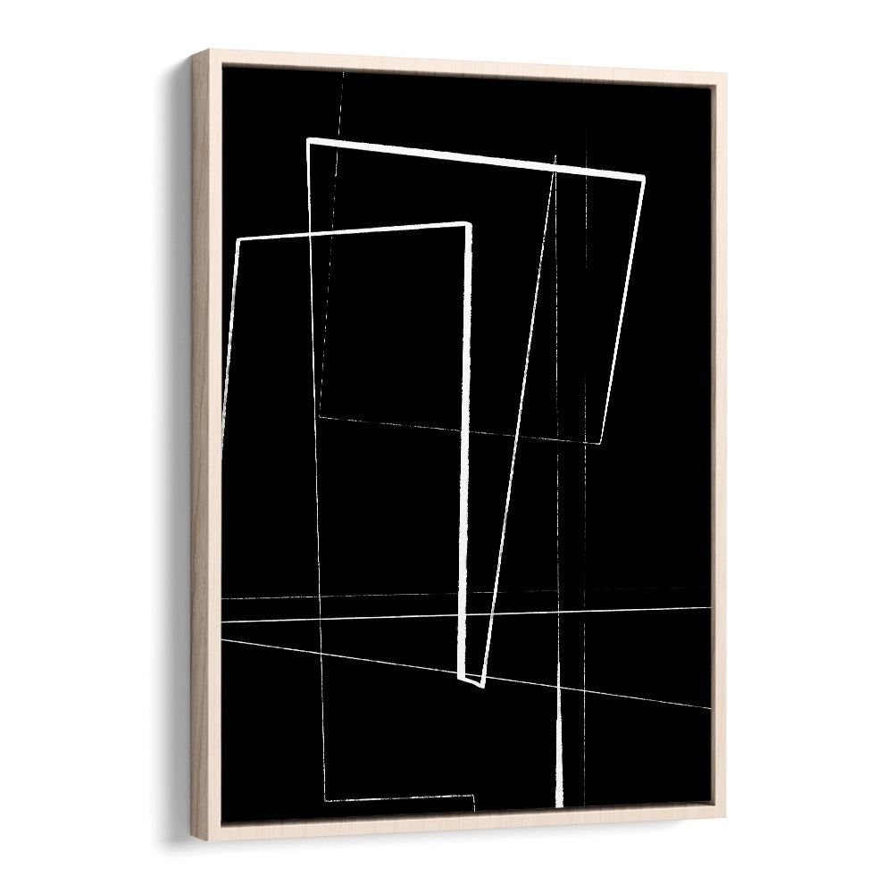 Angular Lines No III by Treechild Abstract Art Prints in Oak Wood Floater Frame