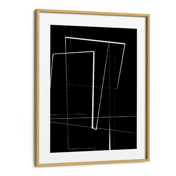 Angular Lines No III by Treechild Abstract Art Prints in Oak Wood Frame With Mount