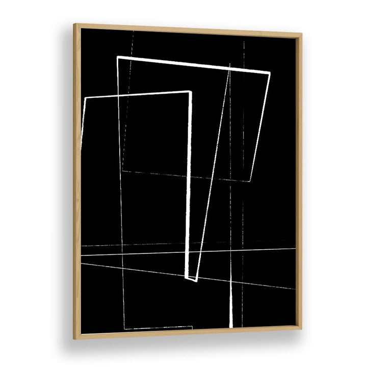 Angular Lines No III by Treechild Abstract Art Prints in Oak Wood Plain Frame