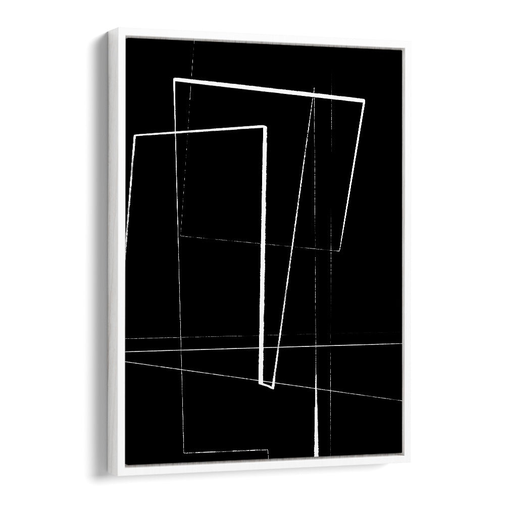 Angular Lines No III by Treechild Abstract Art Prints in White Floater Frame