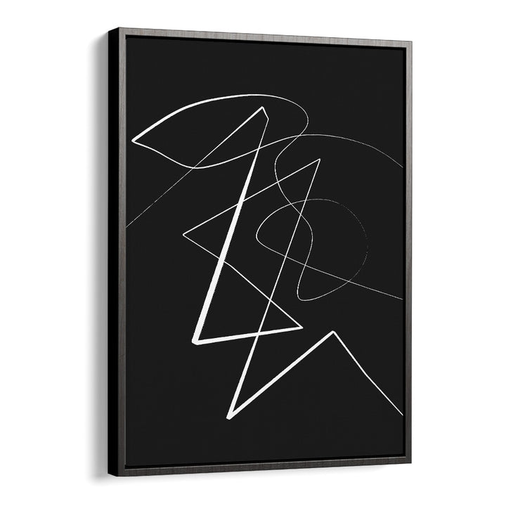 Angular Lines No VII by Treechild Abstract Art Prints in Black Floater Frame