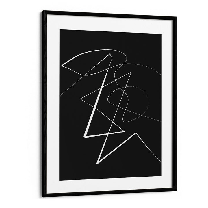 Angular Lines No VII by Treechild Abstract Art Prints in Black Frame With Mount