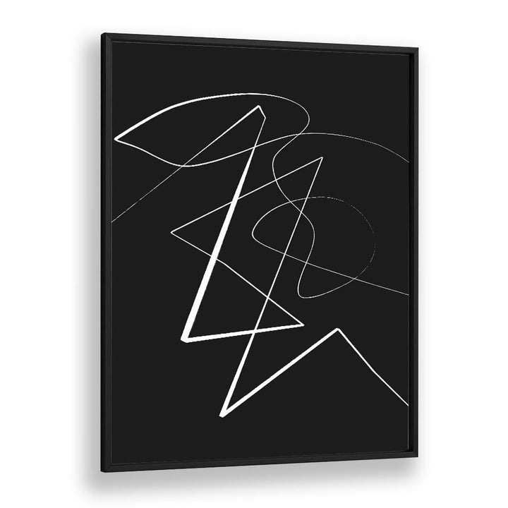 Angular Lines No VII by Treechild Abstract Art Prints in Black Plain Frame