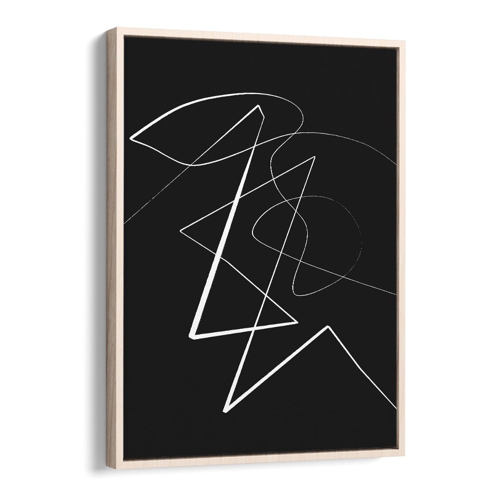 Angular Lines No VII by Treechild Abstract Art Prints in Oak Wood Floater Frame