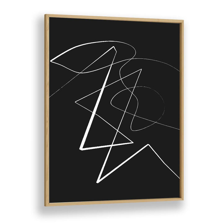 Angular Lines No VII by Treechild Abstract Art Prints in Oak Wood Plain Frame