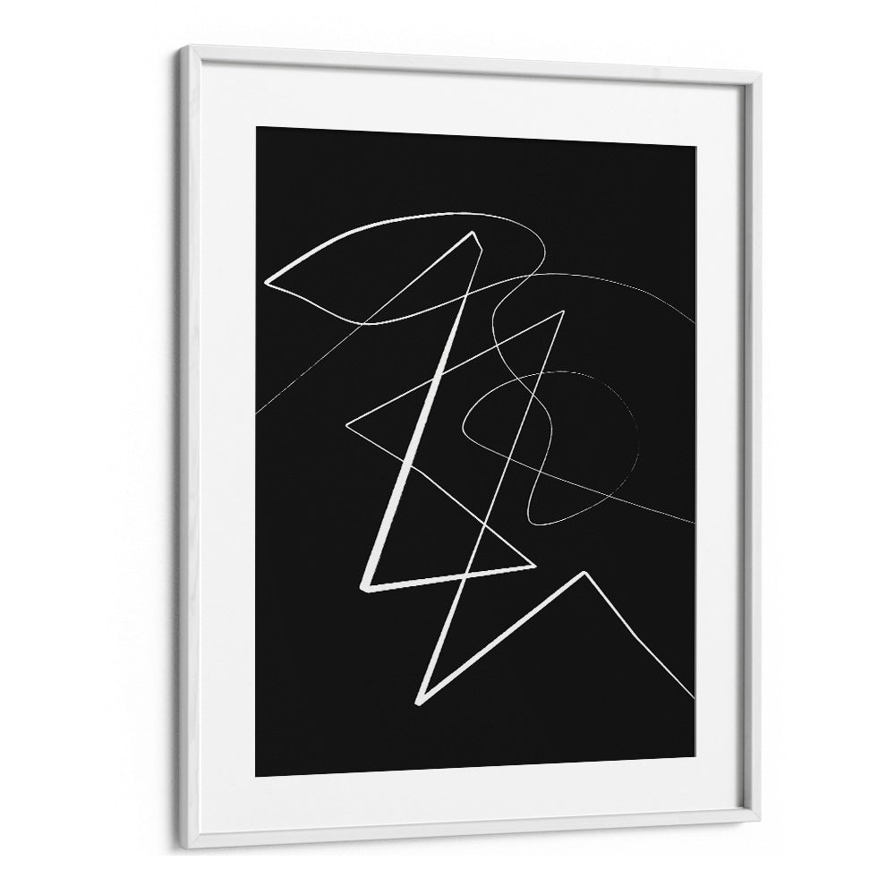 Angular Lines No VII by Treechild Abstract Art Prints in White Frame With Mount