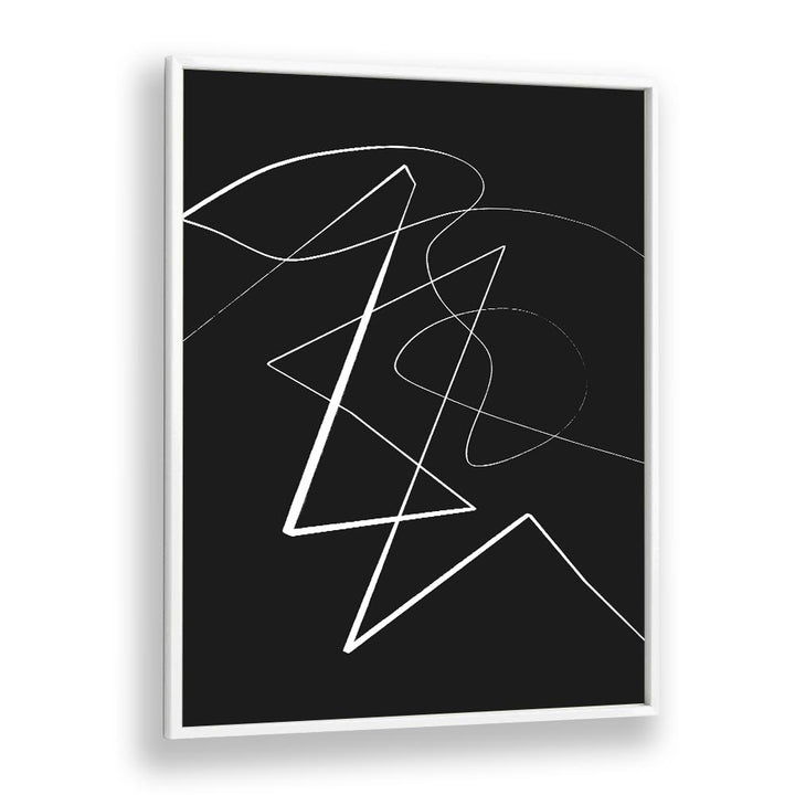 Angular Lines No VII by Treechild Abstract Art Prints in White Plain Frame