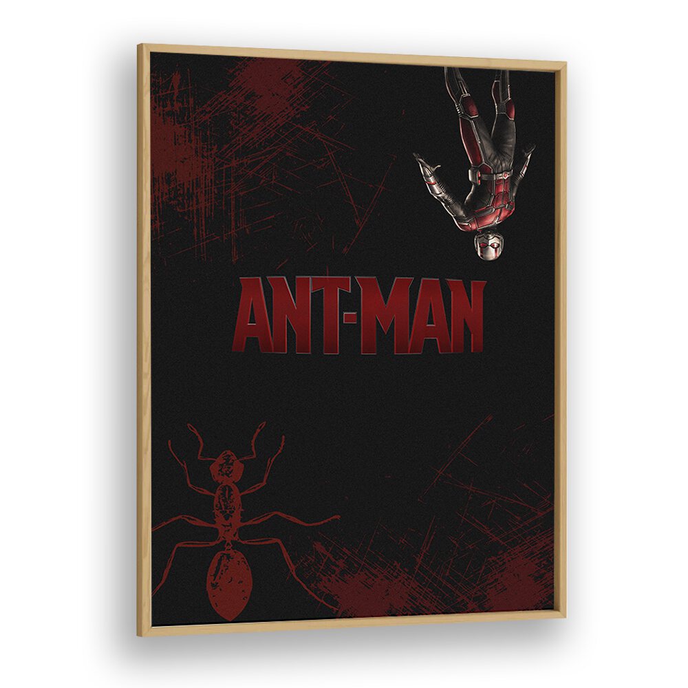 Ant-man by Grishma Korjani Movie Posters in Oak Wood Plain Frame