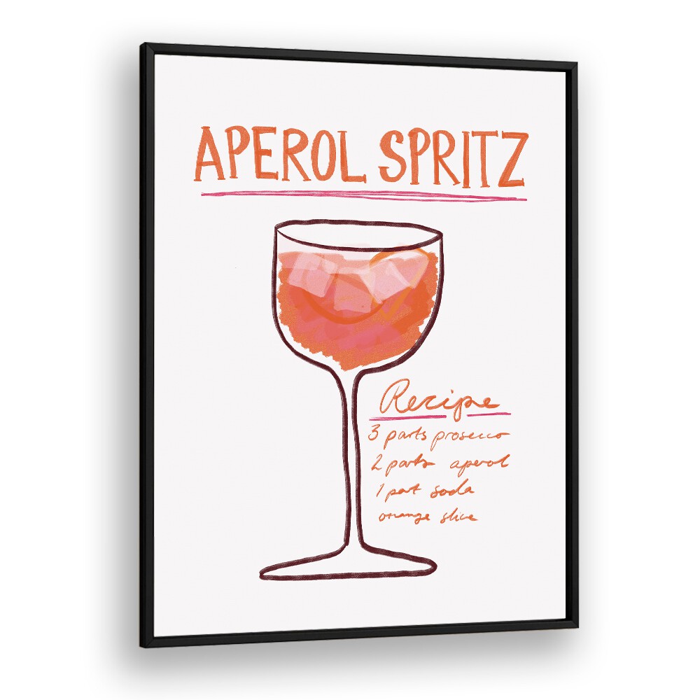 Aperol Spiritz by Athene Fritsch Cafe Art Prints Cafe Posters in Black Plain Frame