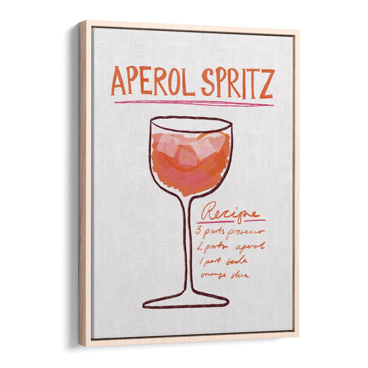 Aperol Spiritz by Athene Fritsch Cafe Art Prints Cafe Posters in Oak Wood Floater Frame