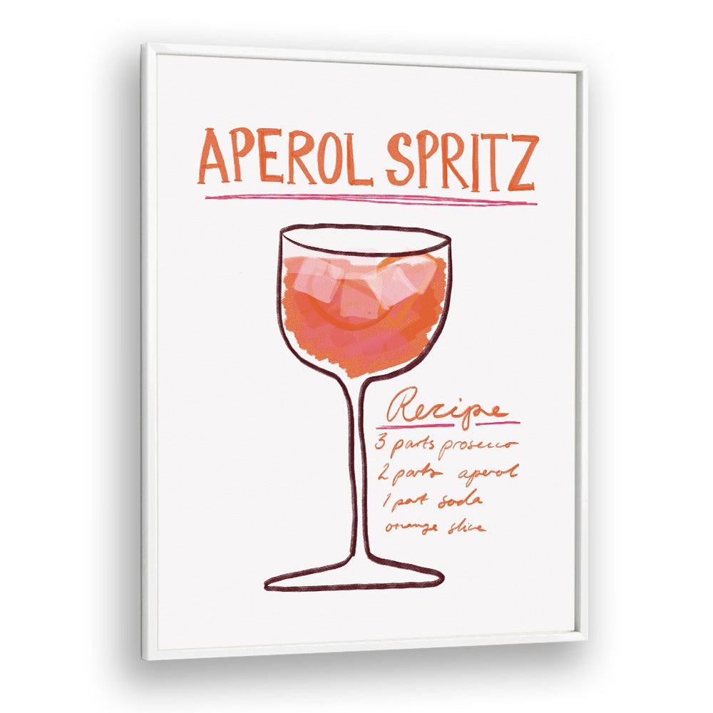 Aperol Spiritz by Athene Fritsch Cafe Art Prints Cafe Posters in White Plain Frame