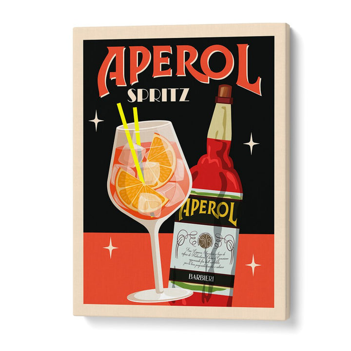 Aperol Spritz Black  Cafe Art Prints Cafe Posters in Gallery Wrap