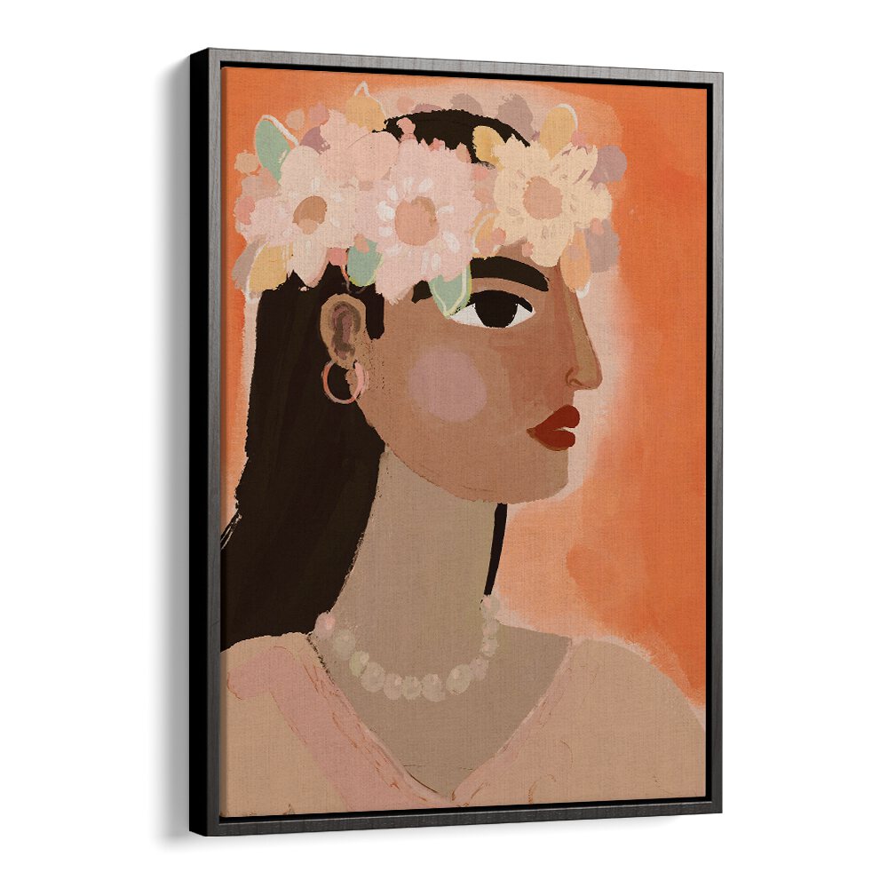 Aphrodite by Treechild Women Illustrations Paintings in Black Floater Frame