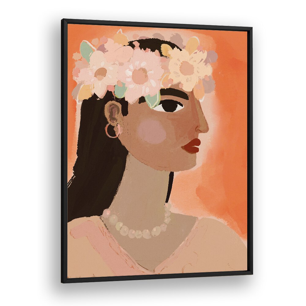 Aphrodite by Treechild Women Illustrations Paintings in Black Plain Frame