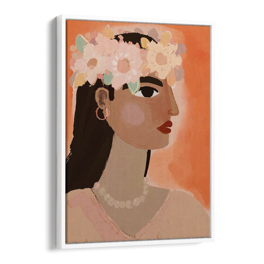 Aphrodite by Treechild Women Illustrations Paintings in White Floater Frame