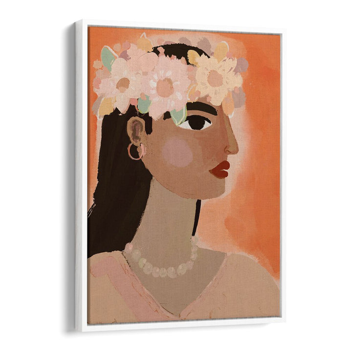 Aphrodite by Treechild Women Illustrations Paintings in White Floater Frame