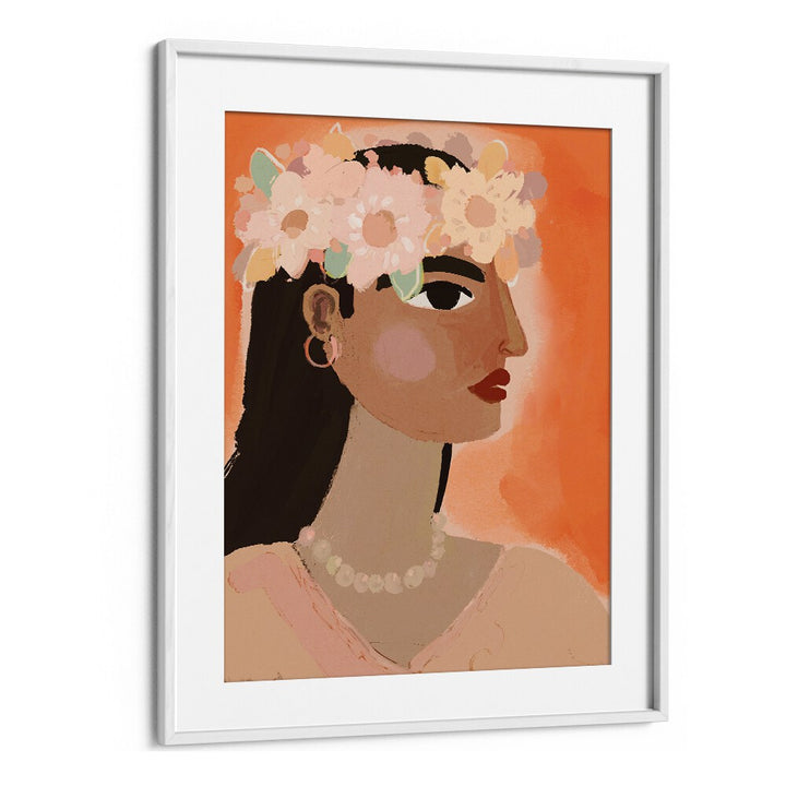 Aphrodite by Treechild Women Illustrations Paintings in White Frame With Mount