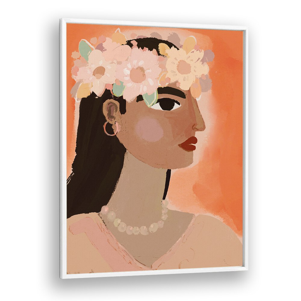 Aphrodite by Treechild Women Illustrations Paintings in White Plain Frame