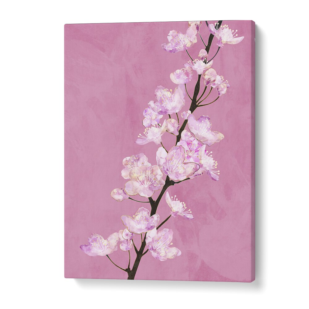 April Cherry Blossoms By Sarah Manovski Botanical Paintings in Gallery Wrap