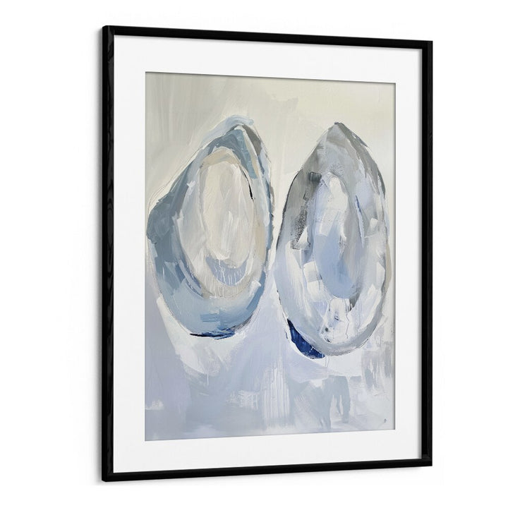 Aquatic Artifacts Beach Prints Coastal Wall Art in Black Frame With Mount