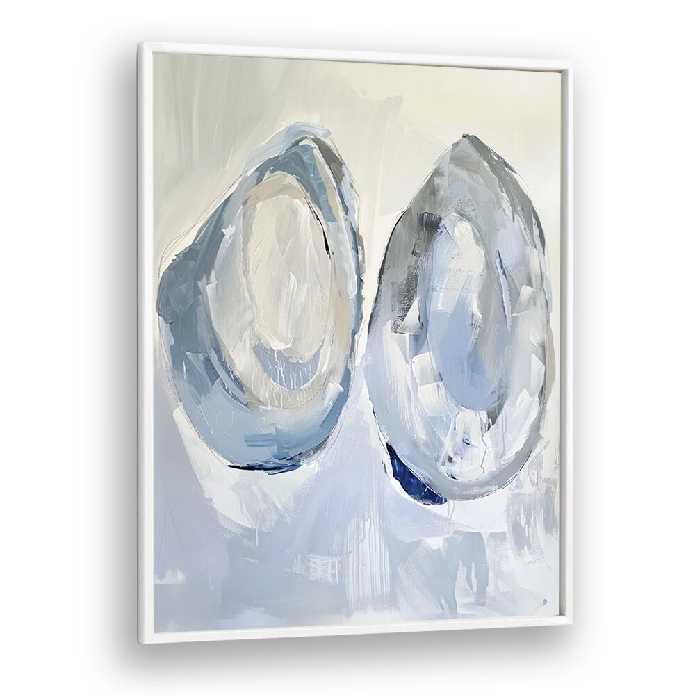 Aquatic Artifacts Beach Prints Coastal Wall Art in White Plain Frame