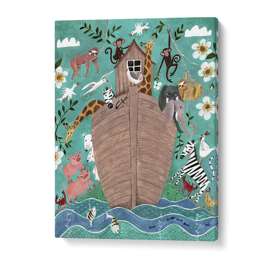 Arc Of Noah By Caroline Bonne Muller Kids Room Art in Gallery Wrap