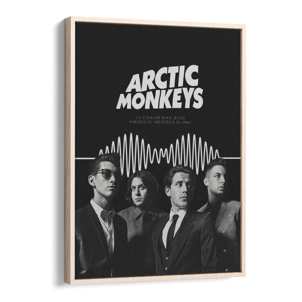 Arctic Monkeys By Grishma Korjani Movie Posters in Oak Wood Floater Frame