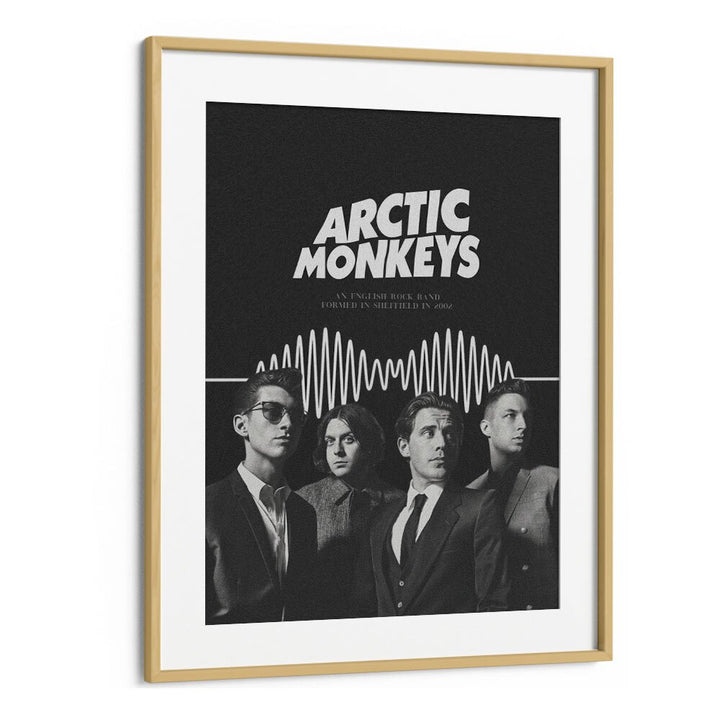 Arctic Monkeys By Grishma Korjani Movie Posters in Oak Wood Frame With Mount