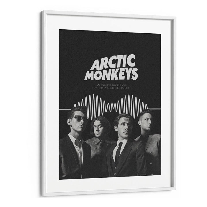 Arctic Monkeys By Grishma Korjani Movie Posters in White Frame With Mount