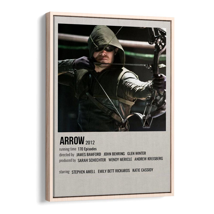 Arrow 2012 Movie Posters in Oak Wood Floater Frame