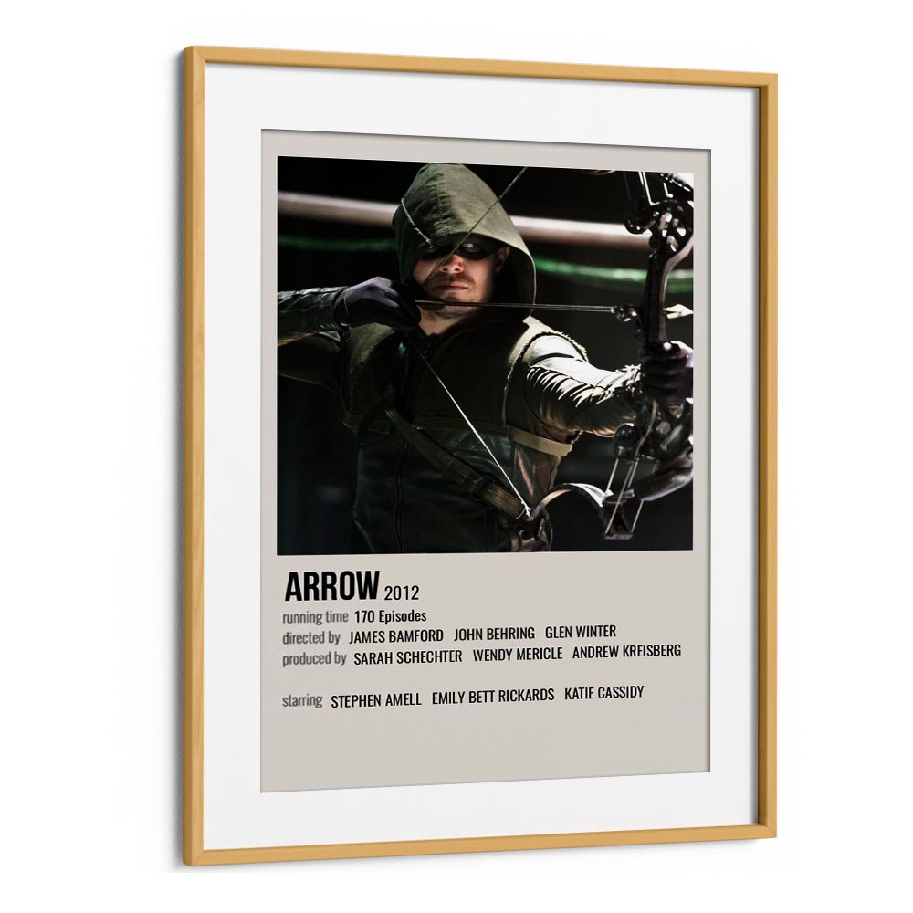 Arrow 2012 Movie Posters in Oak Wood Frame With Mount