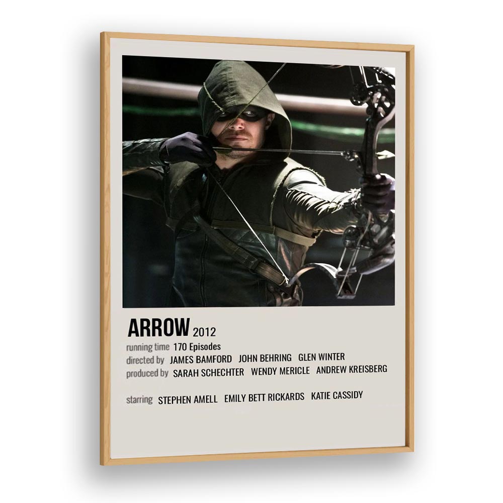 Arrow 2012 Movie Posters in Oak Wood Plain Frame