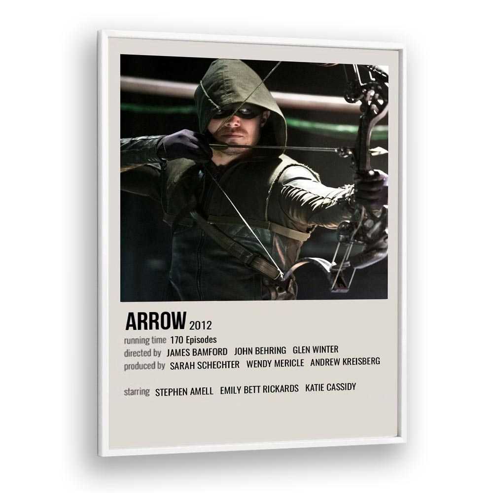 Arrow 2012 Movie Posters in White Plain Frame