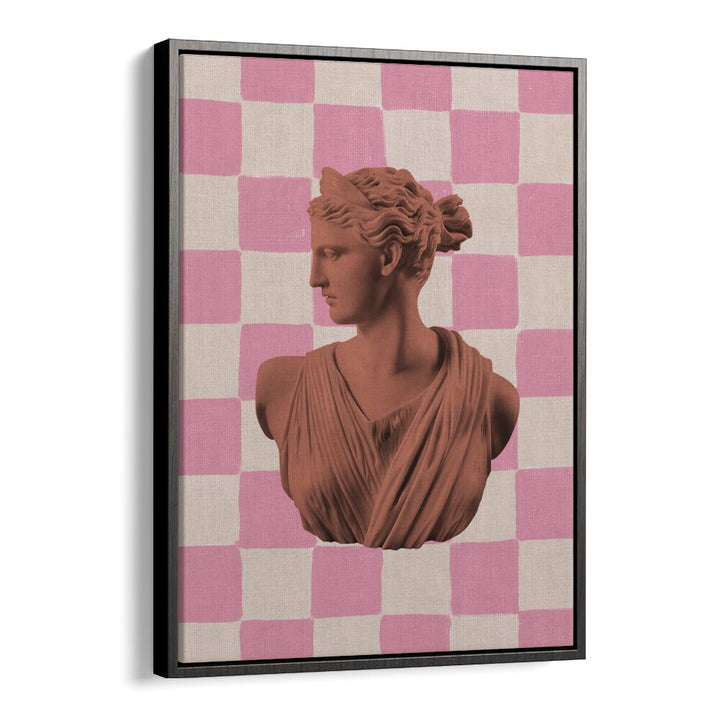 Artemis Checks By Grace Digital Art Co Altered Art Prints in Black Floater Frame