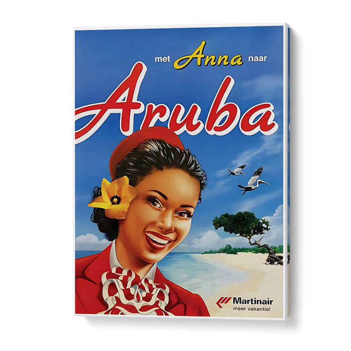 Aruba Vintage Travel Posters in Gallery Wrap