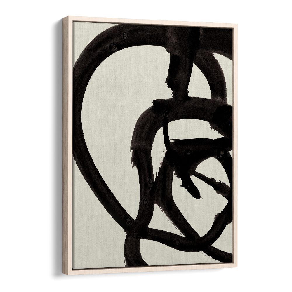 Atienne I By Dan Hobday Abstract Art Abstract Paintings in Oak Wood Floater Frame